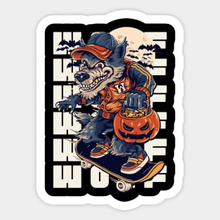 Halloween Wolf Sticker